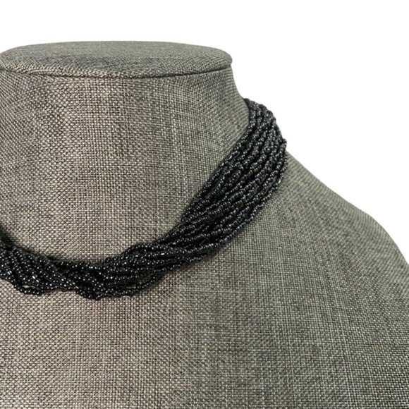 Hematite Beaded Choker Necklace - Picture 2 of 3